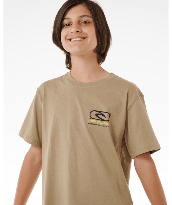 RIP CURL - FUTURE EVOLUTION LOGO TEE SAND DUNE