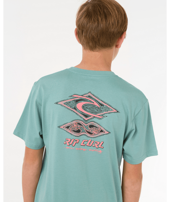 RIP CURL - RAW ENERGY DOLPHIN TEE BLUE LAGOON