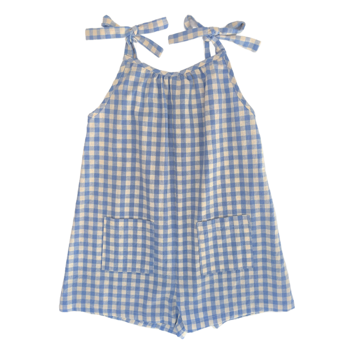 ELMA - BETSY PLAYSUIT BLUEBELL CHECK