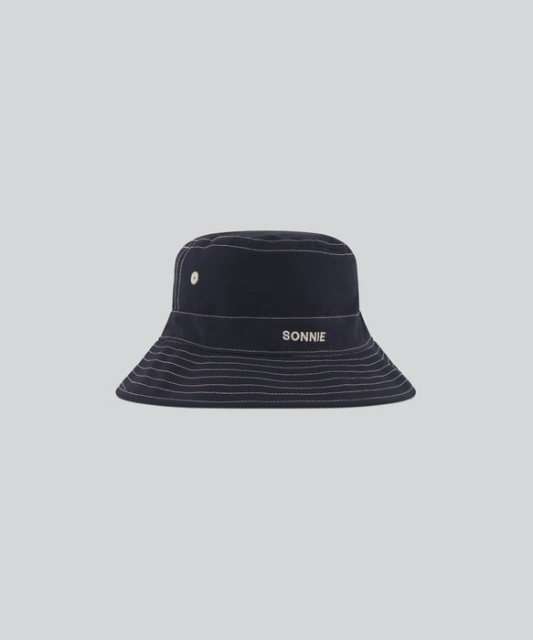 SONNIE - NYLON BUCKET HAT CONTRAST STITCHING INK