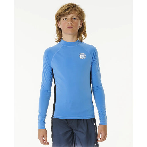 RIP CURL - ICONS UV BRUSHED LS RASH TOP DARK BLUE