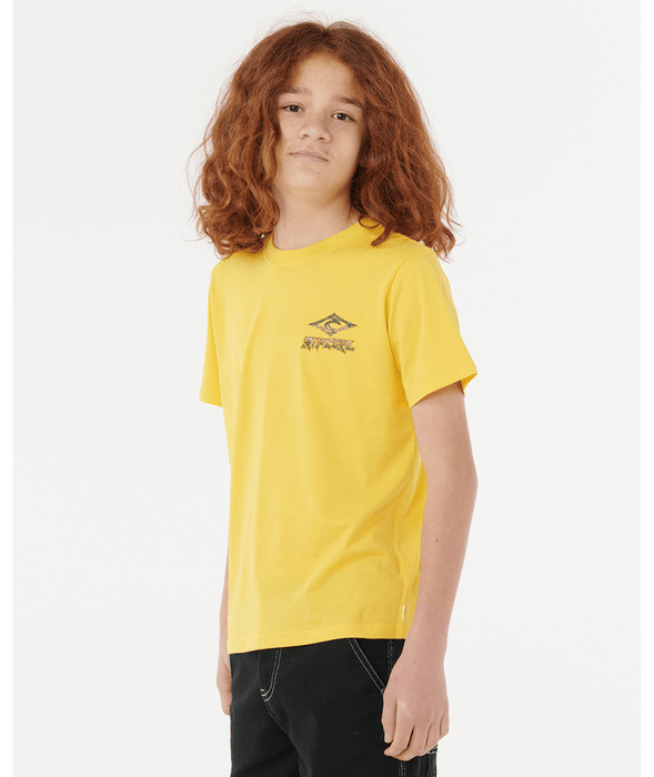 RIP CURL - TROPIC DAZE LOGO TEE DARK YELLOW