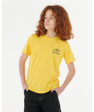 RIP CURL - TROPIC DAZE LOGO TEE DARK YELLOW