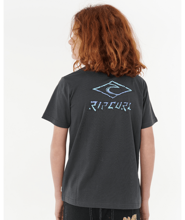 RIP CURL - TROPIC DAZE LOGO TEE WASHED BLACK