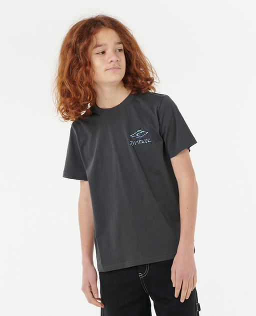 RIP CURL - TROPIC DAZE LOGO TEE WASHED BLACK