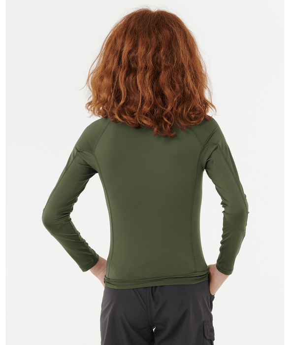 RIP CURL - WAVES UPF LS RASH TOP OLIVE