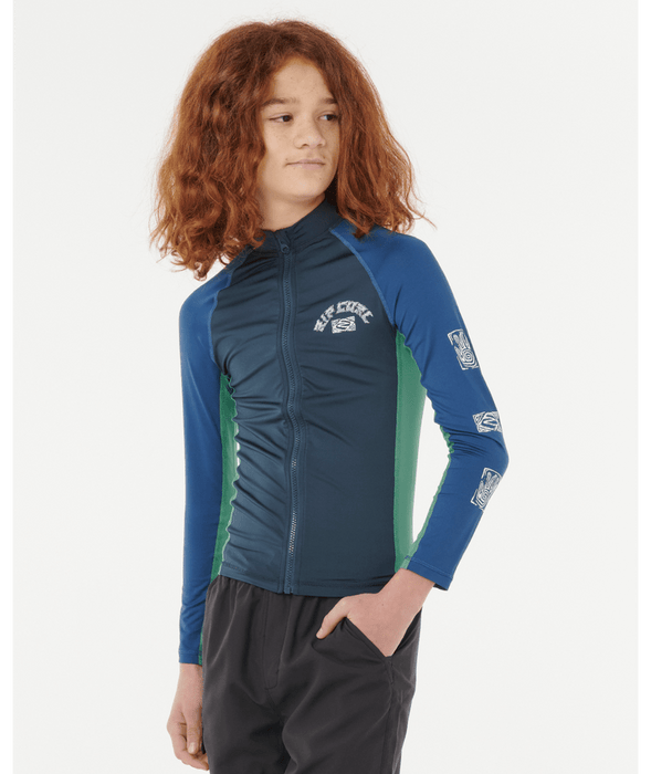 RIP CURL - TROPIC DAZE UPF LS RASH TOP NAVY