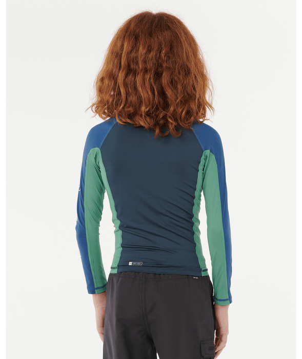 RIP CURL - TROPIC DAZE UPF LS RASH TOP NAVY