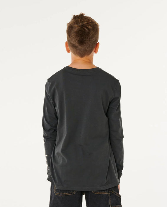 RIP CURL - ETERNAL SHRED LS TEE WASHED BLACK