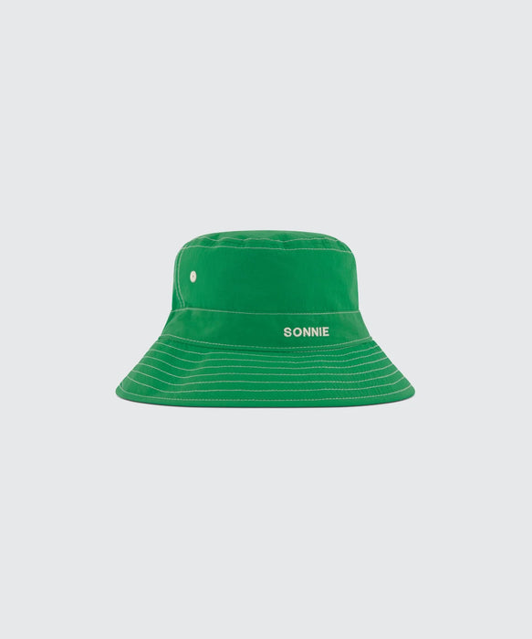 SONNIE - NYLON BUCKET HAT KERMIT GREEN