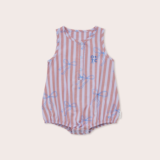 OLIVE AND THE CAPTAIN - BLUE BOWS BUBBLE ROMPER