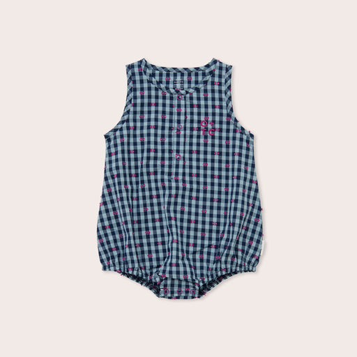 OLIVE AND THE CAPTAIN - GINGHAM BOWS BUBBLE ROMPER