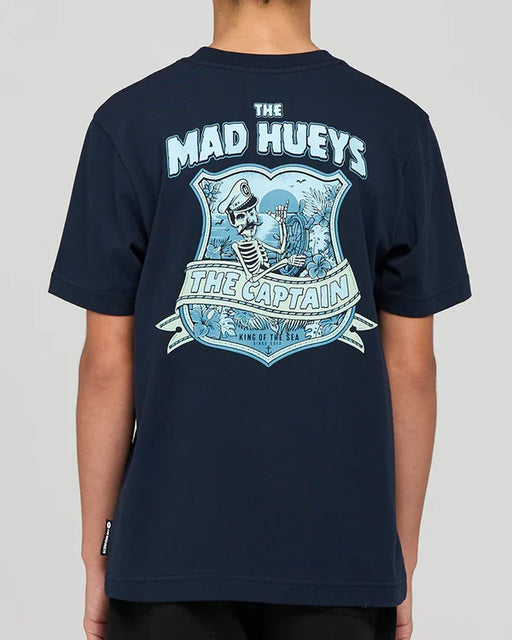 THE MAD HUEYS - CAPTAIN TWO FACED TEE NAVY
