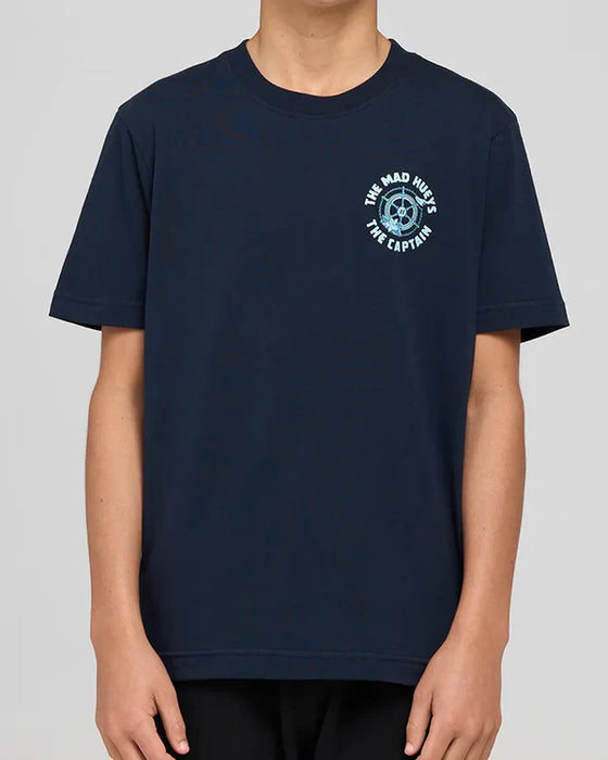 THE MAD HUEYS - CAPTAIN TWO FACED TEE NAVY