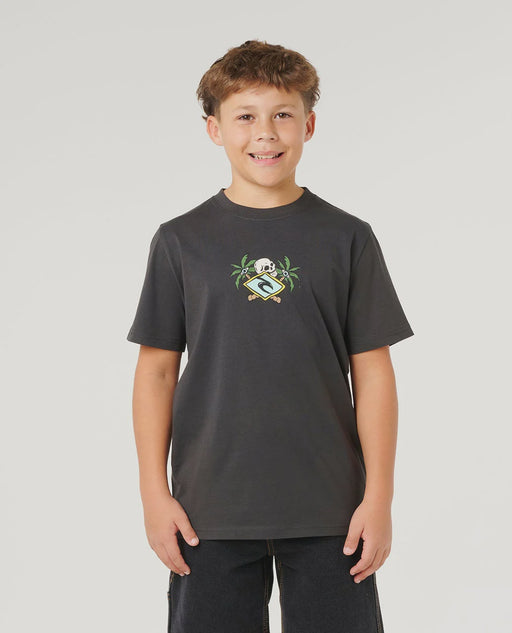RIP CURL - SUNSET SESH LOGO TEE WASHED BLACK