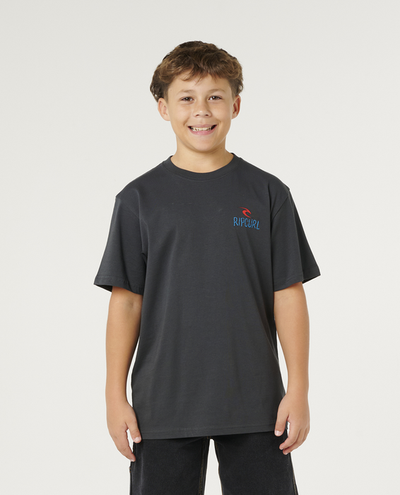 RIP CURL - SHRED TIL DEAD TEE WASHED BLACK