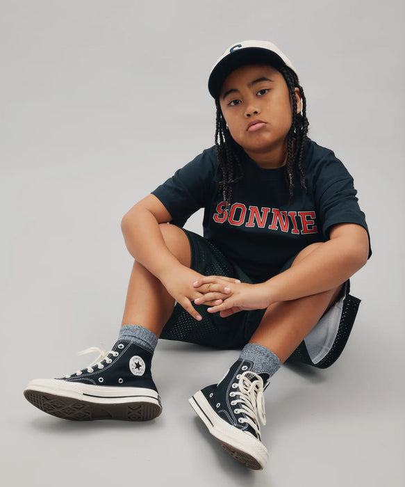 SONNIE - BAGGY BASKETBALL SHORTS FOREST GREEN