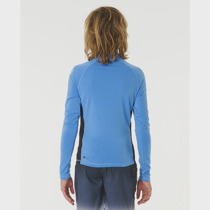 RIP CURL - ICONS UV BRUSHED LS RASH TOP DARK BLUE