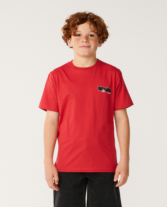 RIP CURL - SURF SHACK TEE WASHED RED