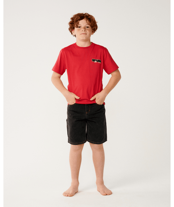 RIP CURL - SURF SHACK TEE WASHED RED