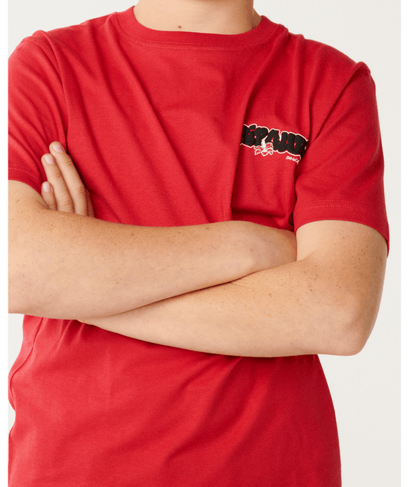RIP CURL - SURF SHACK TEE WASHED RED