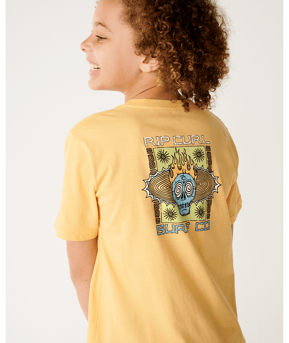 RIP CURL - NEW COSMIC SKULL TEE ORANGE