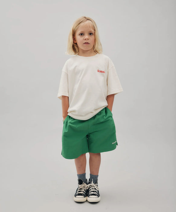 SONNIE - NYLON SPORTS SHORTS KERMIT GREEN