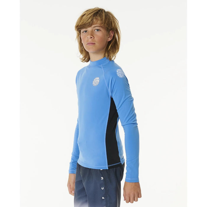 RIP CURL - ICONS UV BRUSHED LS RASH TOP DARK BLUE