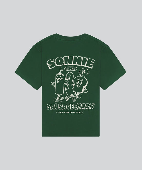 SONNIE - SAUSSIE SIZZ TEE FOREST GREEN
