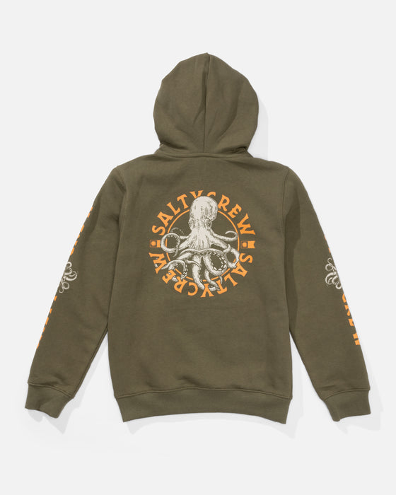 SALTY CREW - TENTACLES BOYS FLEECE DUSTY OLIVE