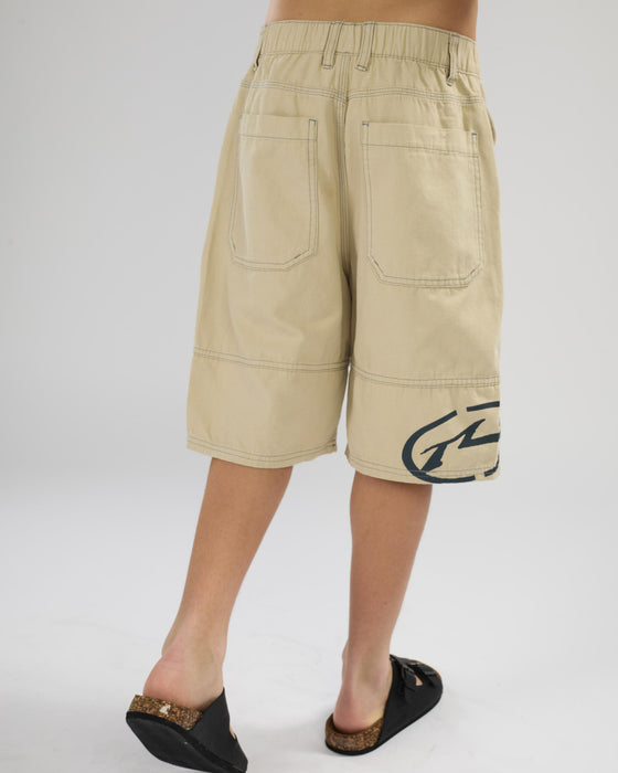 RUSTY - SLAPON PANEL SHORTS ABBEY STONE