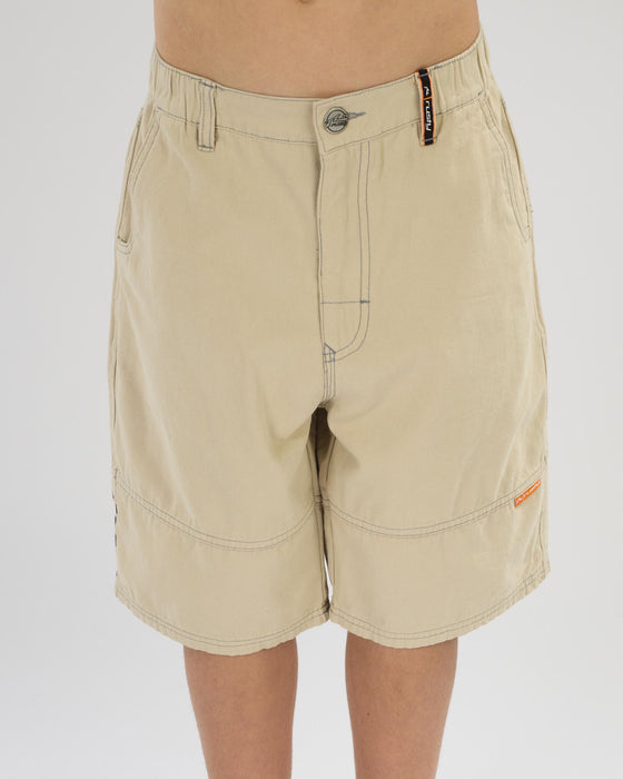 RUSTY - SLAPON PANEL SHORTS ABBEY STONE