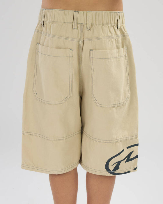 RUSTY - SLAPON PANEL SHORTS ABBEY STONE