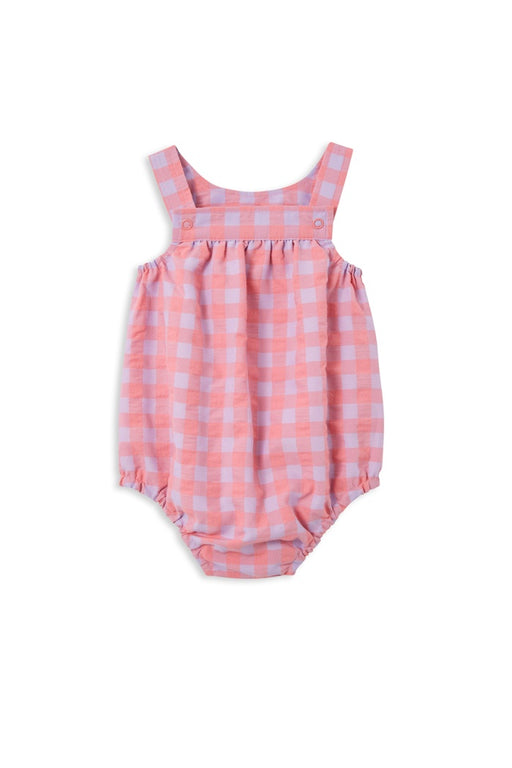 MILKY - CHECK PLAYSUIT PINK PURPLE