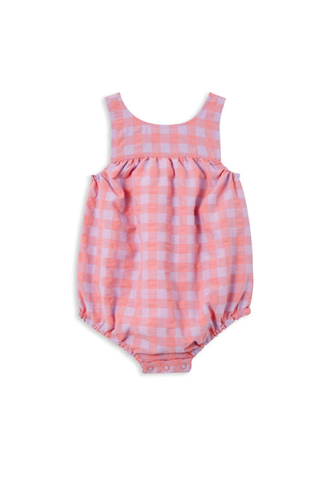 MILKY - CHECK PLAYSUIT PINK PURPLE