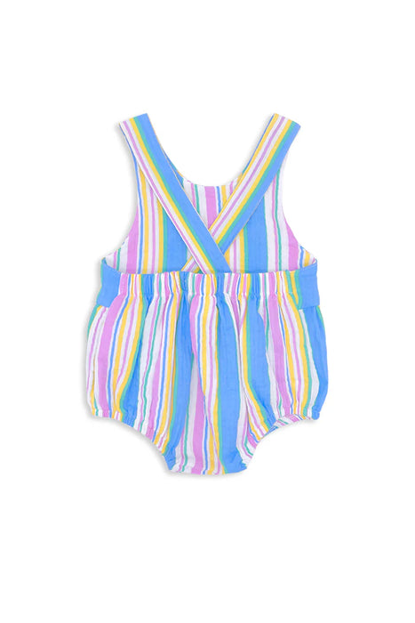 MILKY - CRINKLE STRIPE PLAYSUIT