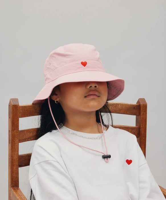 SONNIE - NYLON BUCKET HAT SHELL PINK