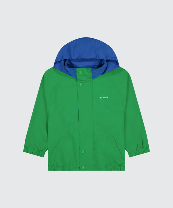 SONNIE - WATERPROOF SAILING JACKET GREEN BLUE