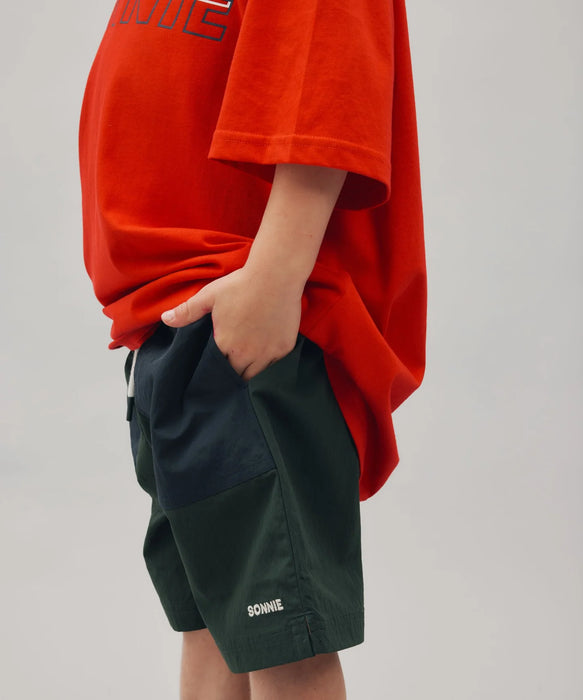 SONNIE - NYLON SPORTS SHORTS FOREST/INK