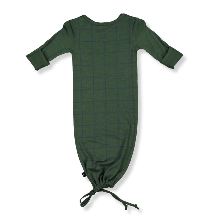 LFOH - NEWCOMER BABY GOWN - FOREST CHECK