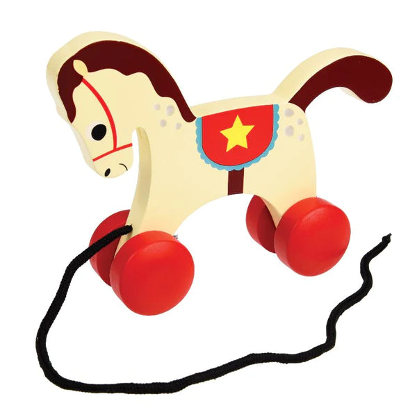 REX LONDON - CHARLIE THE CIRCUS HORSE WOODEN PULL  TOY