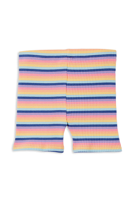 MILKY - MULTI STRIPE RIB BIKE SHORT
