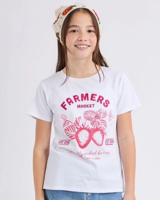 EVE GIRL - FARMERS MARKET TEE WHITE