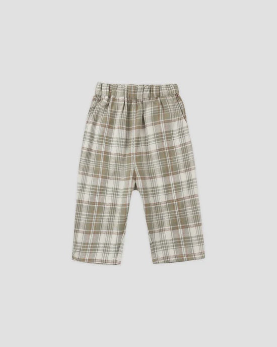 RYLEE + CRU - PALMER PANT OLIVE DOBBY PLAID OLIVE