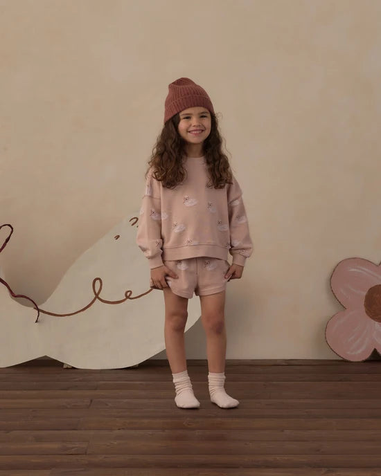 RYLEE + CRU - BOXY PULLOVER SWANS BLUSH