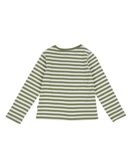 ANIMAL CRACKERS - BINDING LS TEE KHAKI STRIPE