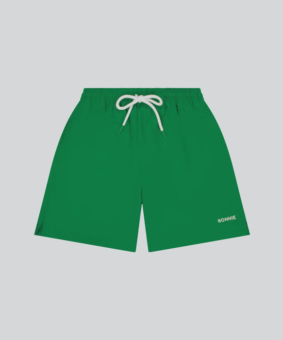 SONNIE - NYLON SPORTS SHORTS KERMIT GREEN