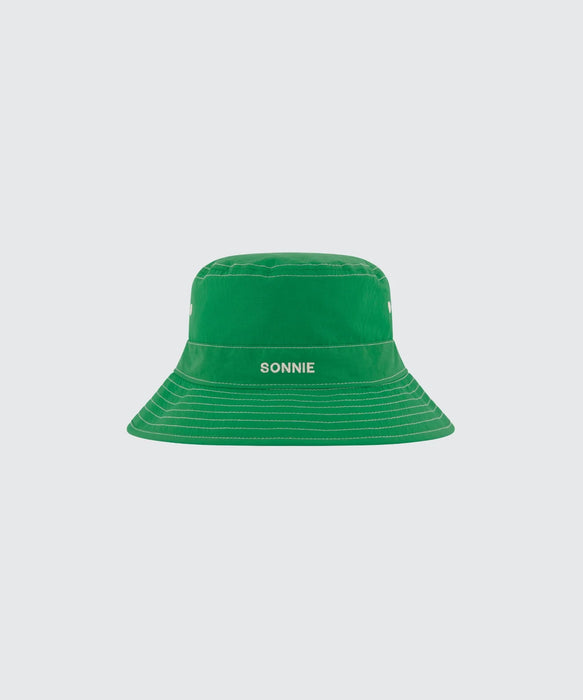 SONNIE - NYLON BUCKET HAT KERMIT GREEN