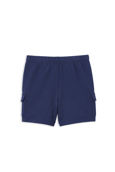 MILKY - FLEECE CARGO SHORT NAVY