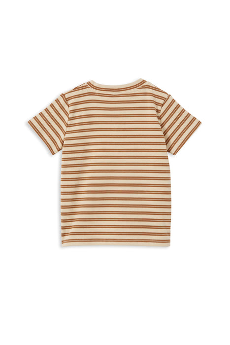 MILKY - NATURAL STRIPE HENLEY TEE NATURAL MARLE